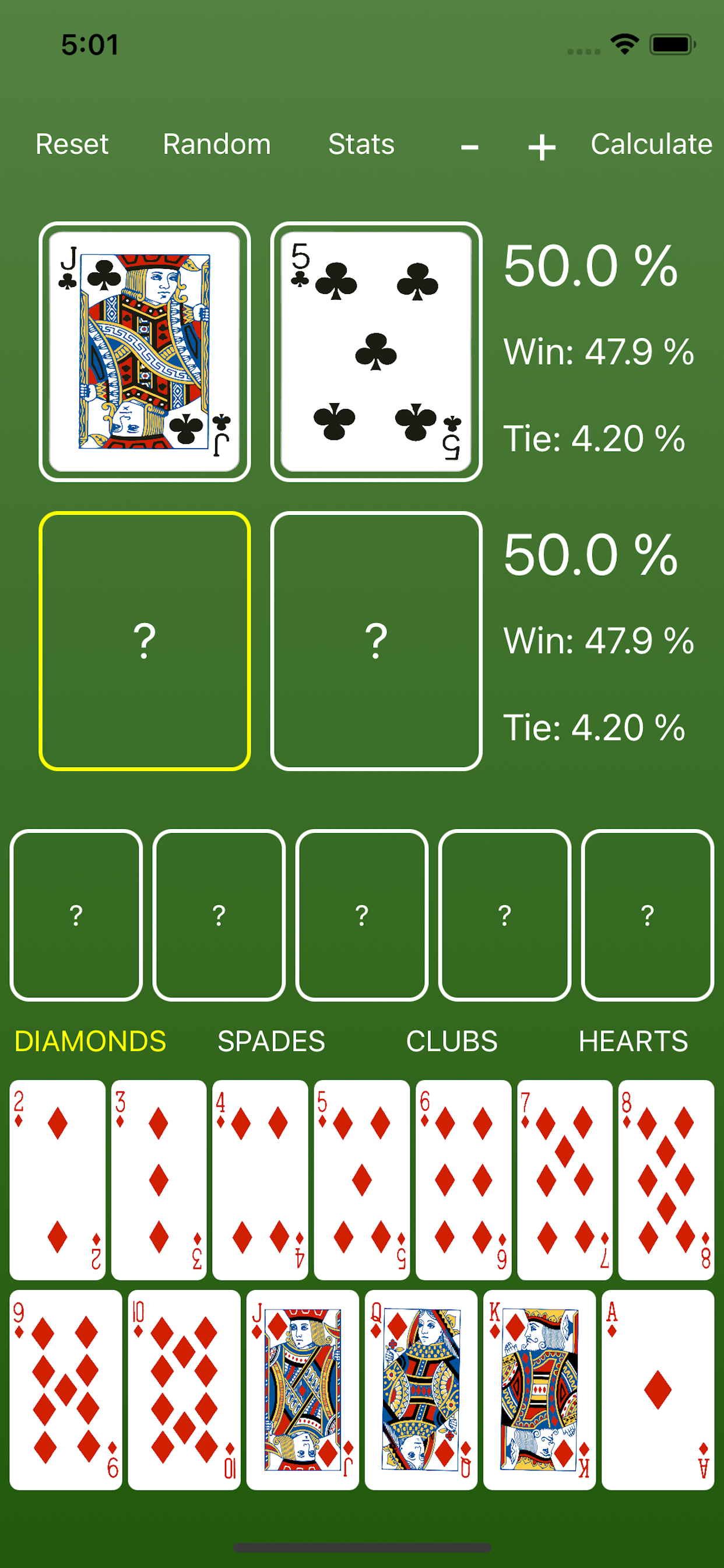 Hold'em Odds Simulator