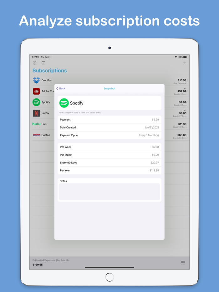 Subscription Tracker