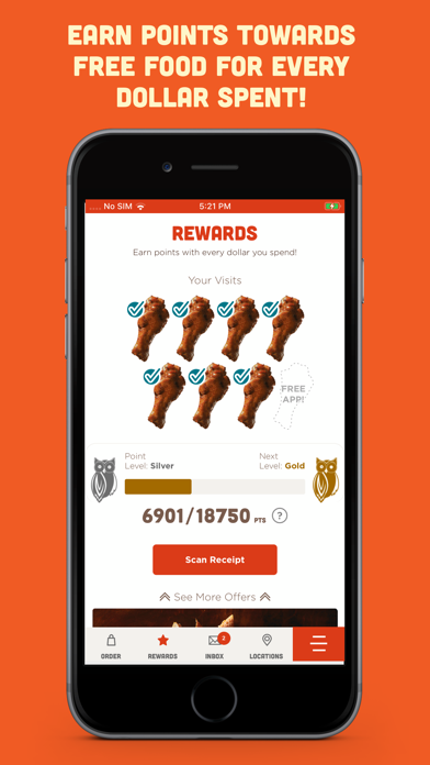 Hooters - Ordering and Rewards Screenshot