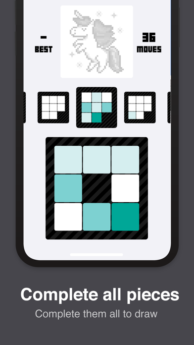 Screenshot #2 pour Sliding Pixel Art Puzzle Color