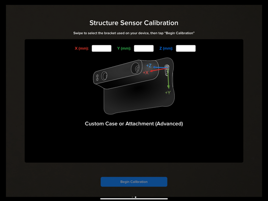 Structure Sensor Calibrator iPad screenshot