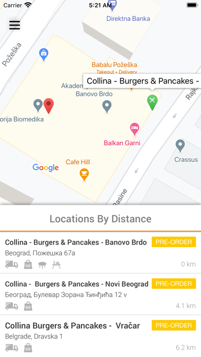 Collina Burgers & Pancakes Screenshot