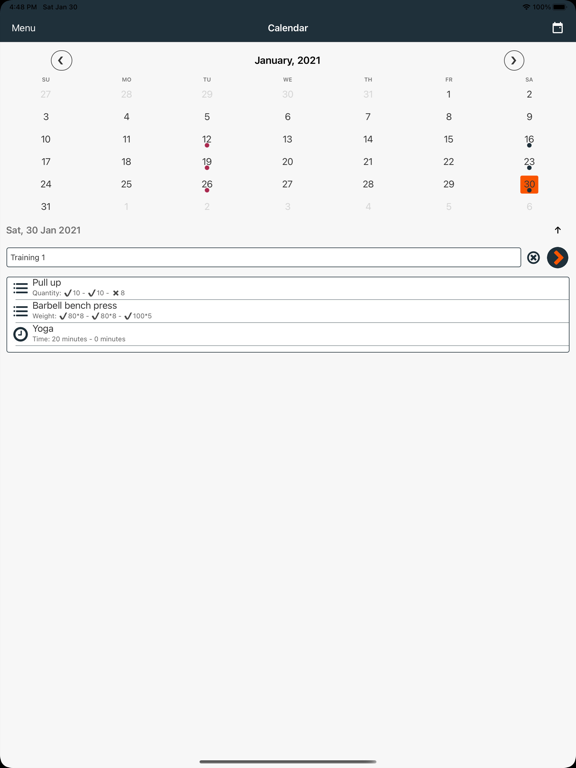 Screenshot #5 pour Planificateur entraînement