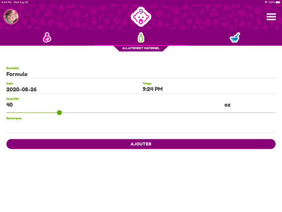 Screenshot #6 pour Suivi Allaitement Bébé