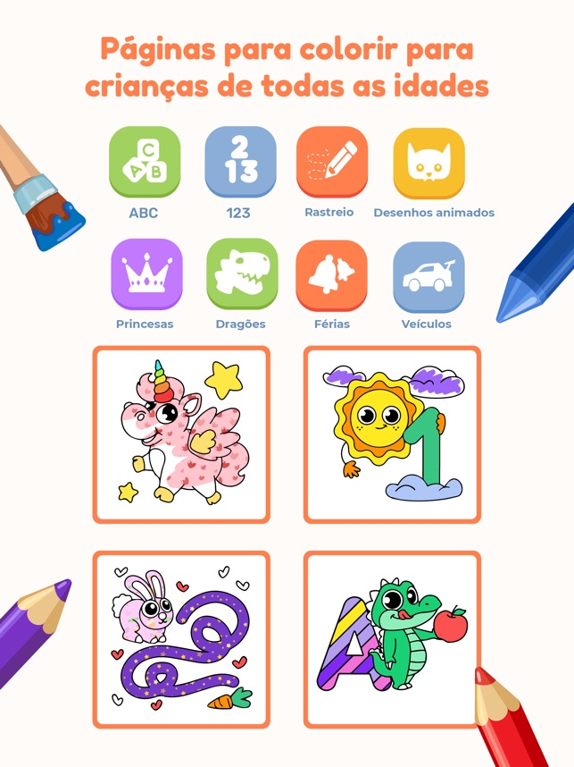 Jogos pintar crianças infantil na App Store