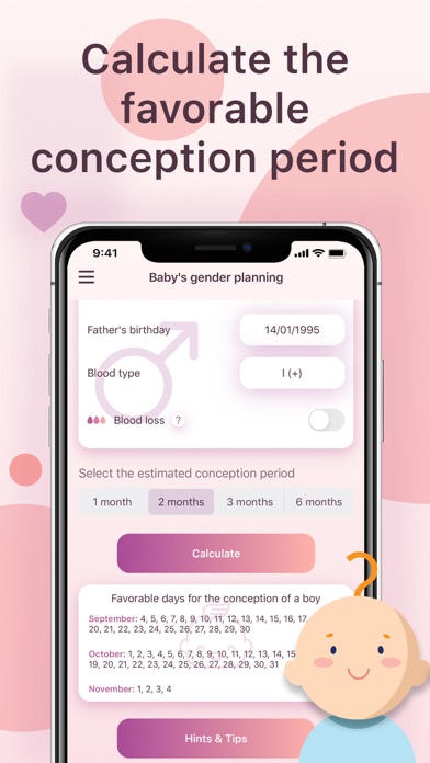 Future baby's gender planner Screenshot