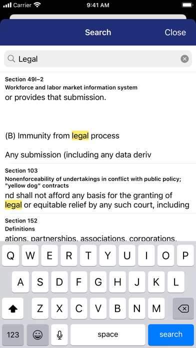 USC 29 - Labor Screenshot