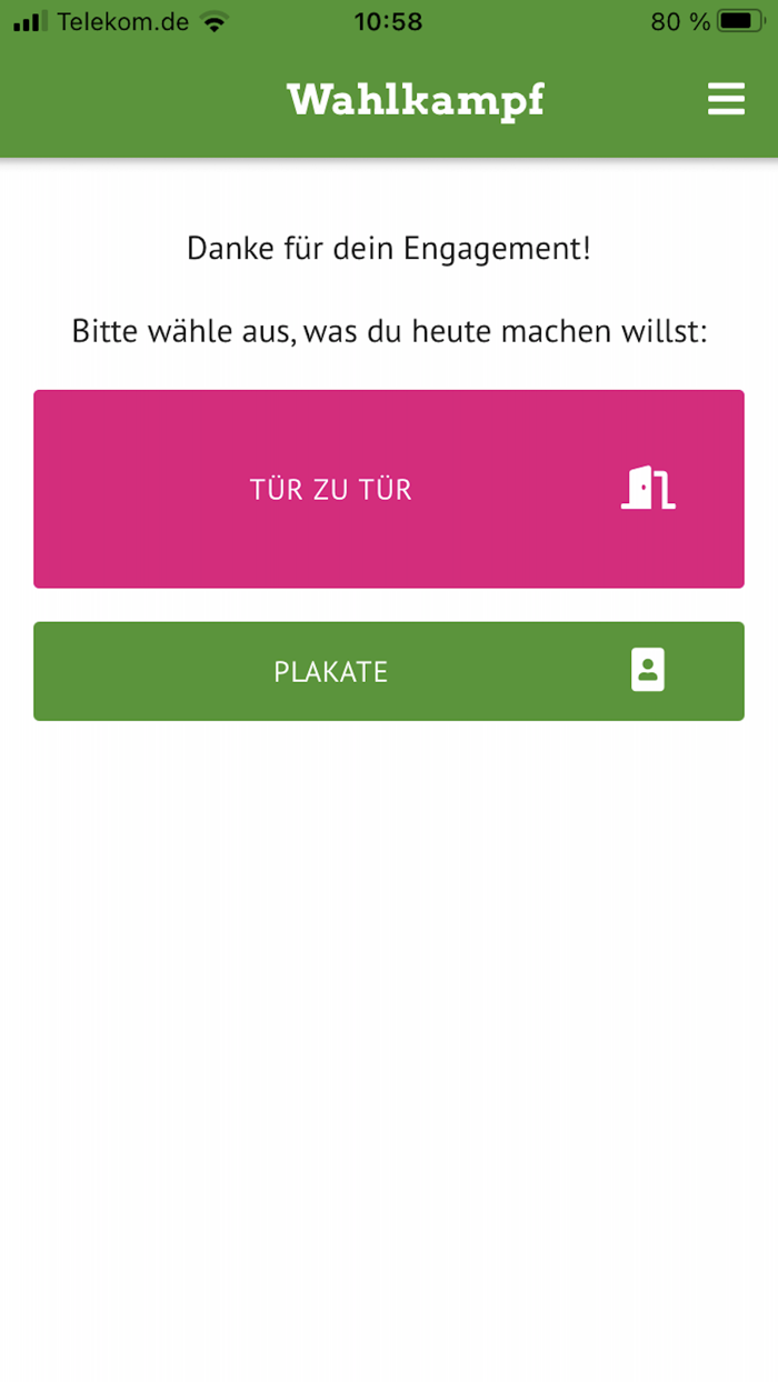 Grüne Wahlkampf-App
