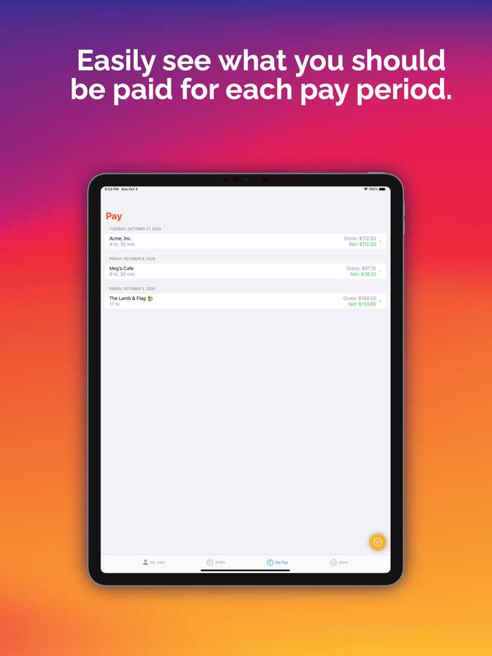 ClockIn - Hours and Pay