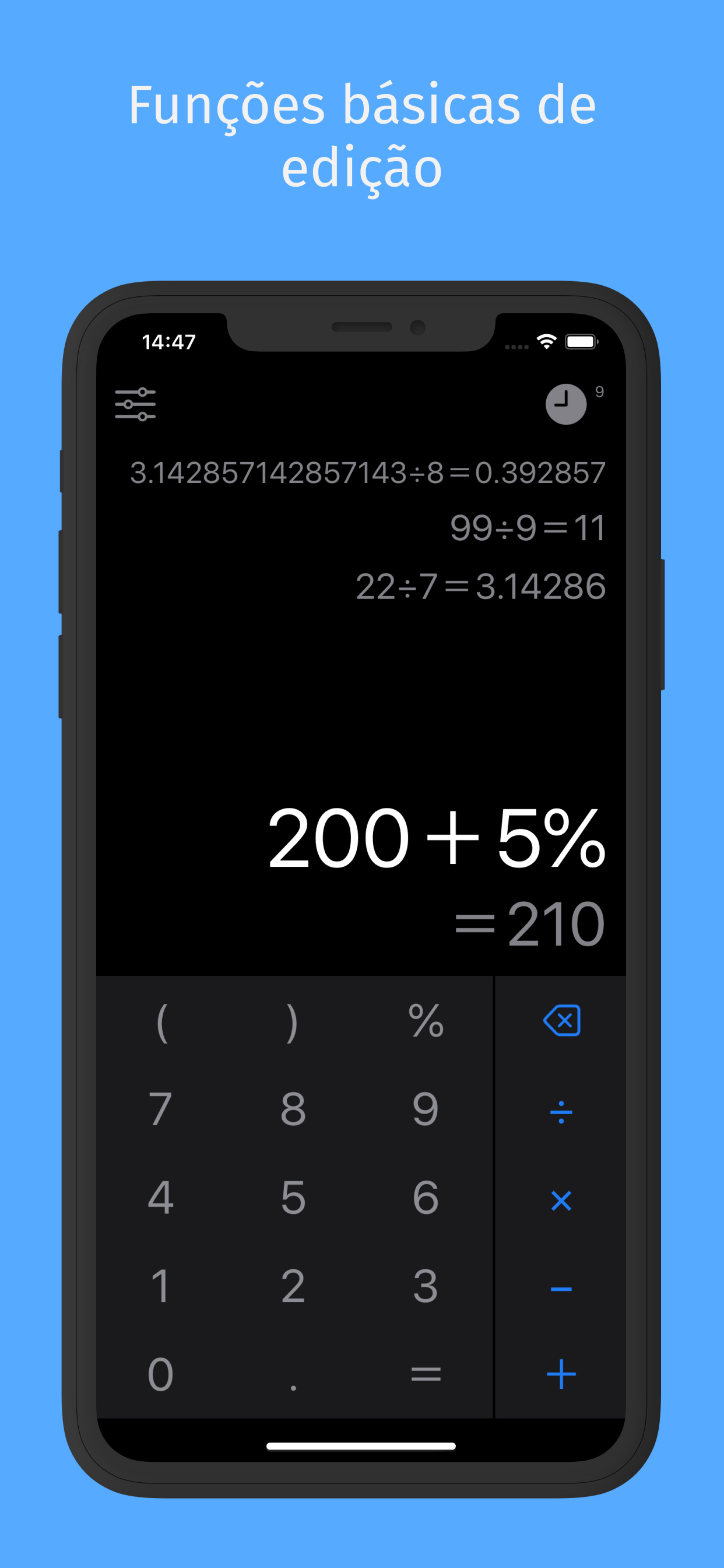 Calculadora 42 com história +