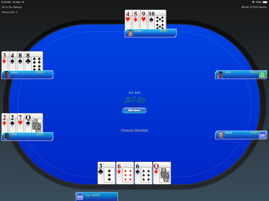 All-In Poker iPad app afbeelding 3