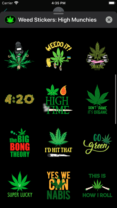 Screenshot #3 pour Weed Stickers: High Munchies