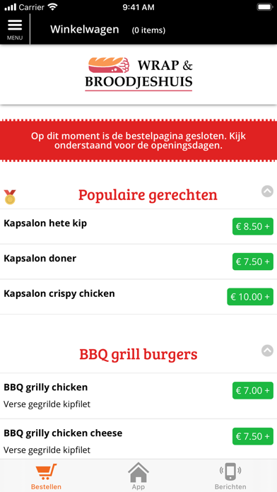 Wraps en Broodjeshuis Screenshot