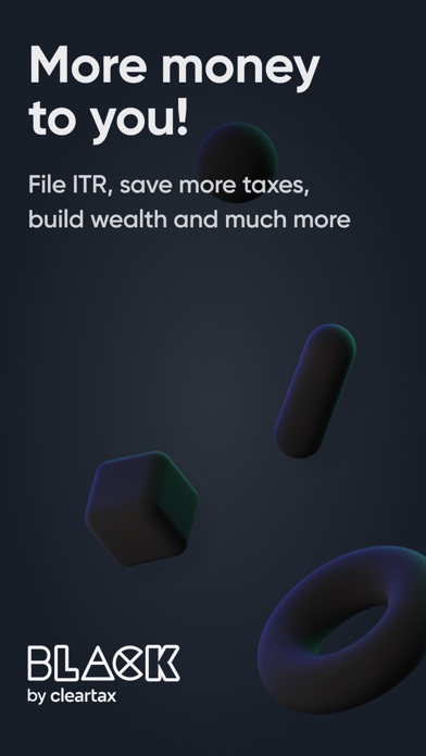 Mutual Fund, SIP, ITR - Black Screenshot