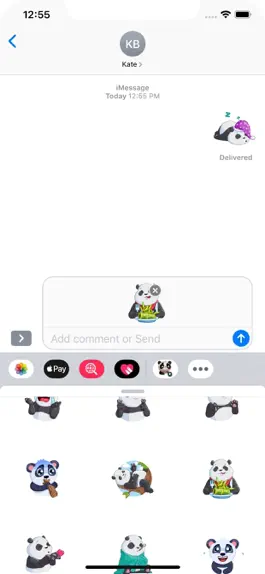 Game screenshot Panda Stickers (Animated) apk