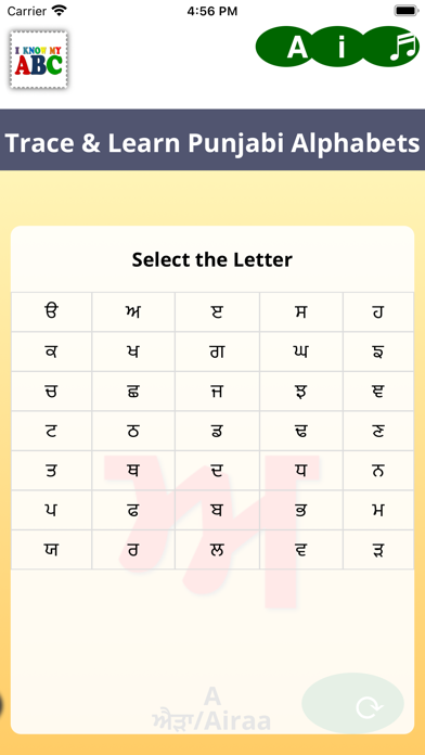 Learn Punjabi Alphabets Screenshot