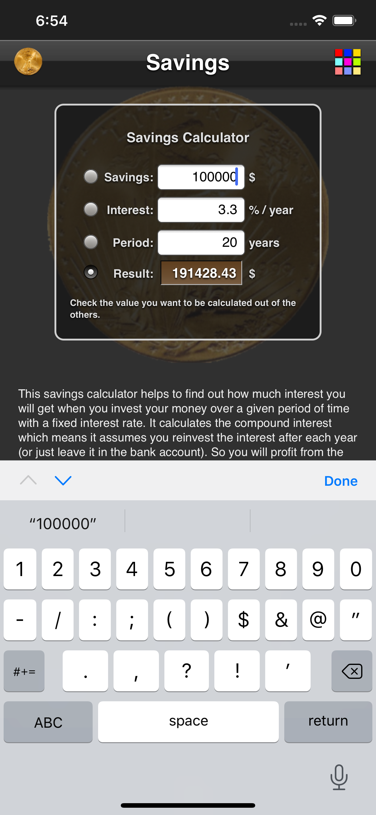 Savings Calculator screenshot 4