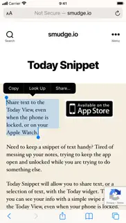 today snippet widget iphone capturas de pantalla 4