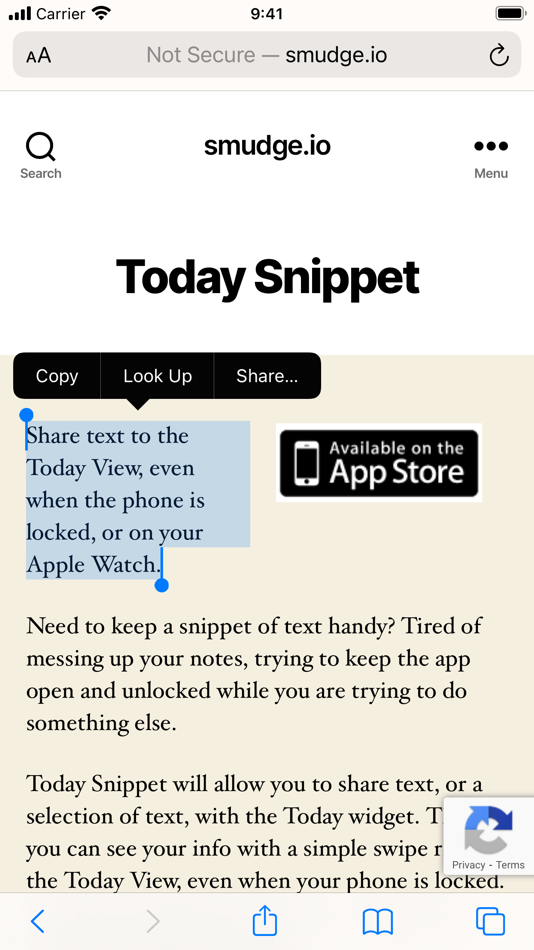 #4. Today Snippet Widget (iOS) Podle: smudge.io PTY LTD