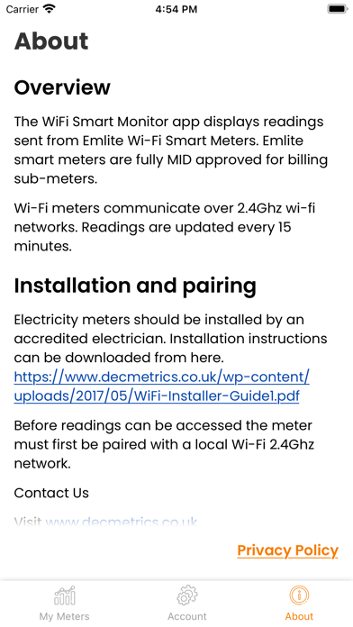 WiFi Smart Meter Screenshot