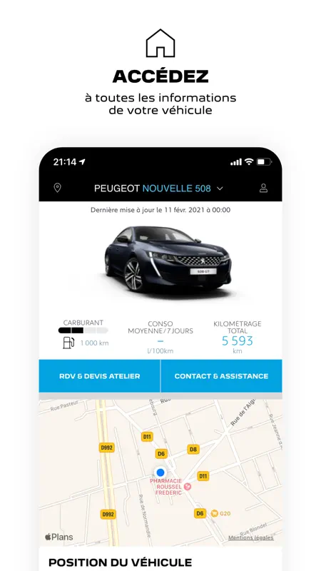 MYPEUGEOT APP screenshot 1 of 4