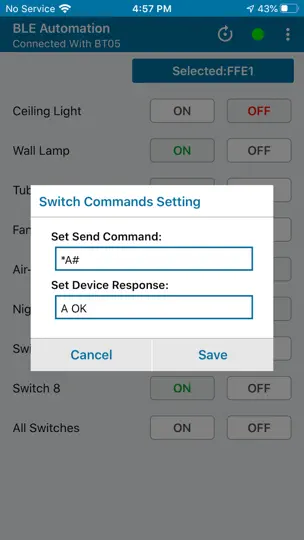 Screenshot von BLE Automation auf dem iPhone 3