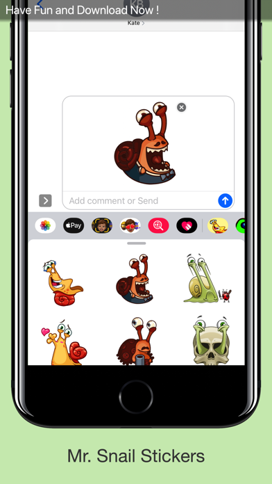 Mr. Snail Stickers Screenshot
