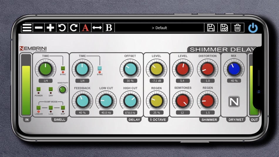 Shimmer Delay Ambient Machine (iOS) 由: Nembrini Audio Shimmer Delay Ambient Machine (iOS) 由: Nembrini Audio