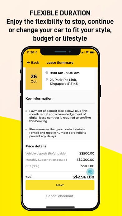 ST33R: Car Rental Subscription Screenshot