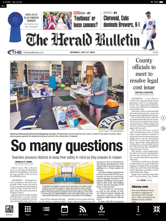 The Herald Bulletin iPad screenshot 4 - News app