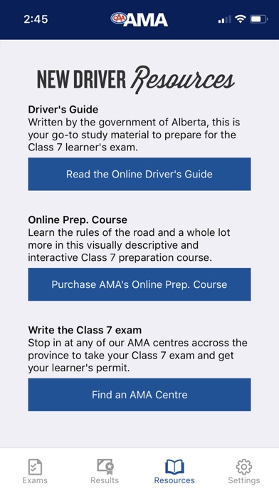 AMA Practice Exam Screenshot