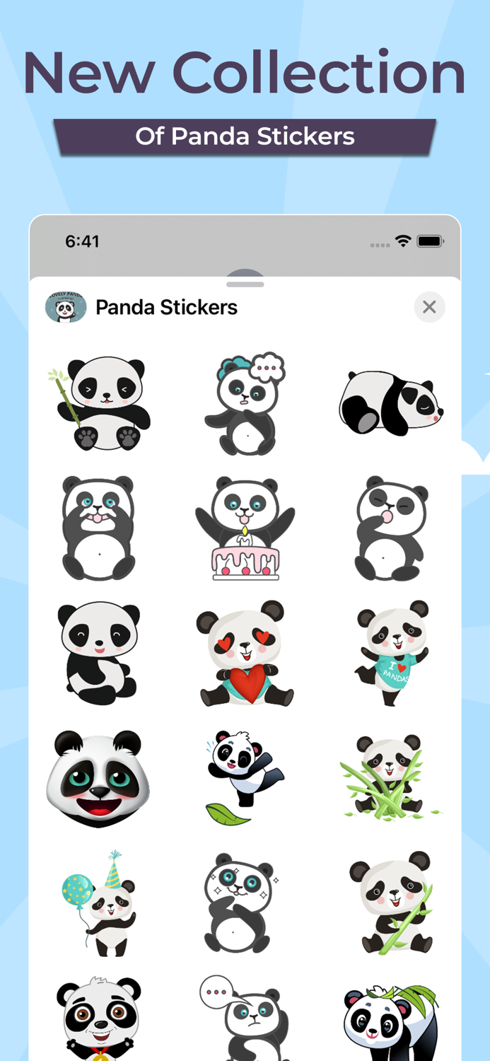 Lovely Panda Stickers  Emojis