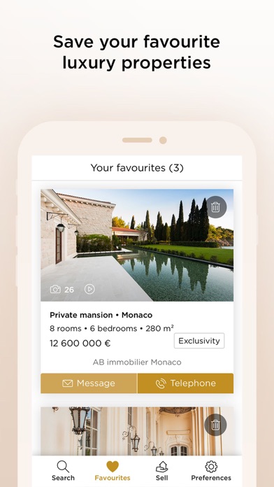 Belles Demeures- real estate Screenshot