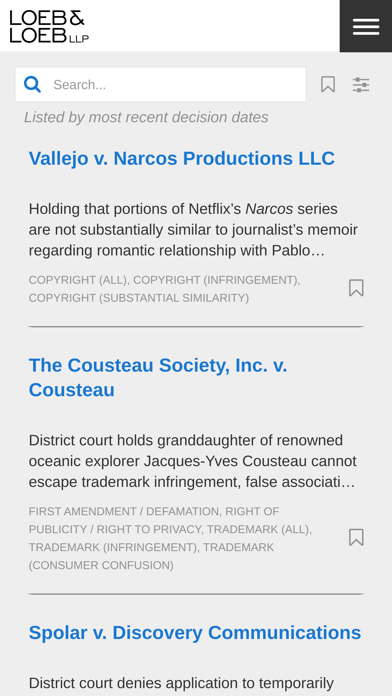 IP/Entertainment Cases Screenshot