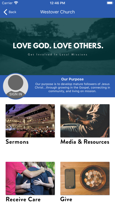 Greensboro Westover Church Screenshot