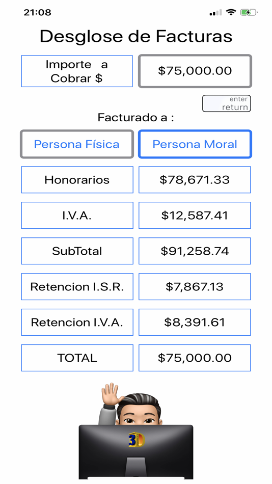 #7. DesgloFactu (iOS) By: HUGO RENE GARCIA