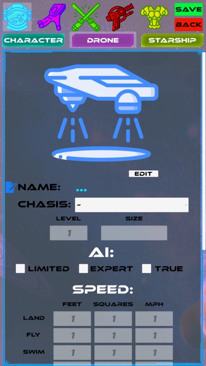 SF Character Sheet screenshot-3