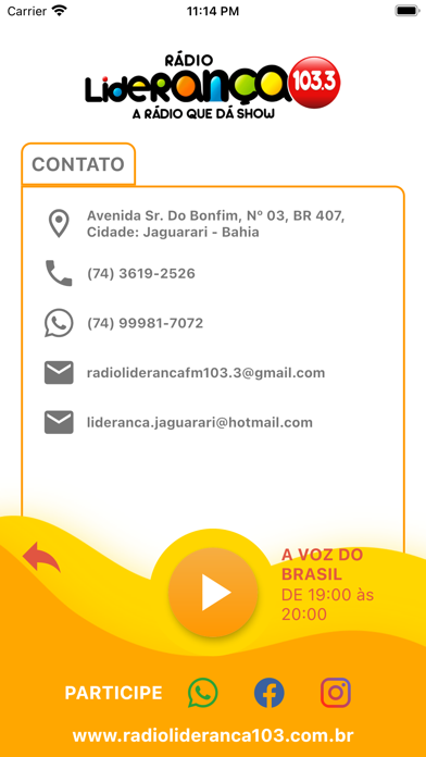 Liderança FM 103.3 Jaguarari Screenshot