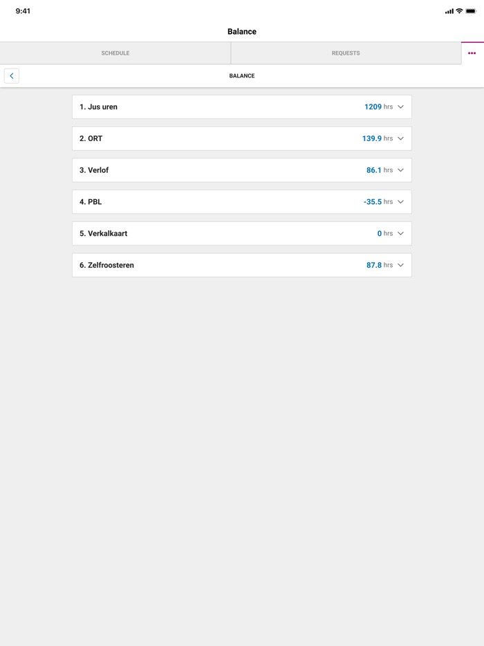 ORTEC Employee Self Service 7