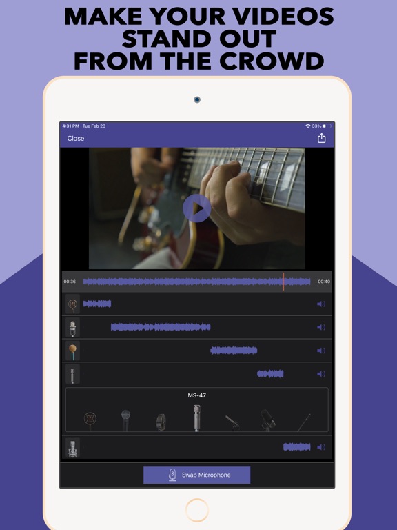 Screenshot #4 pour MicSwap Video Pro Audio Editor