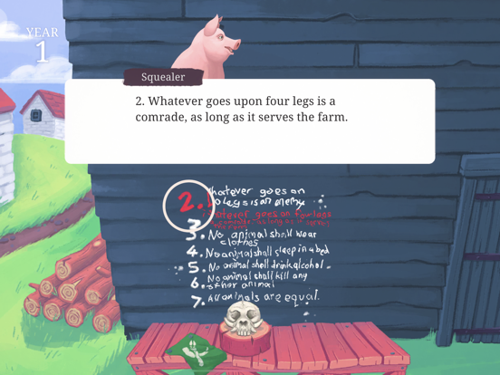 Orwell's Animal Farm iPad app afbeelding 6