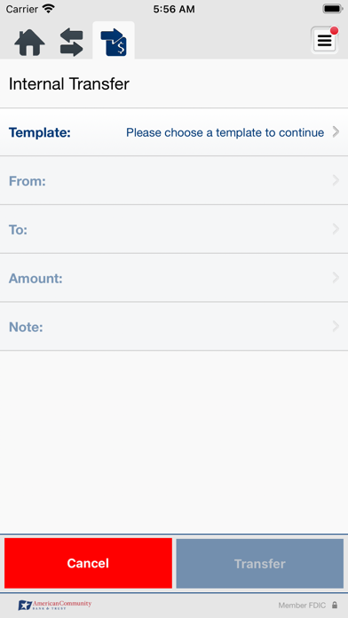 American Community Bank Biz Screenshot