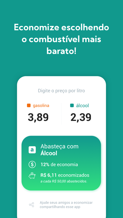 Álcool ou Gasolina Calculadora Screenshot