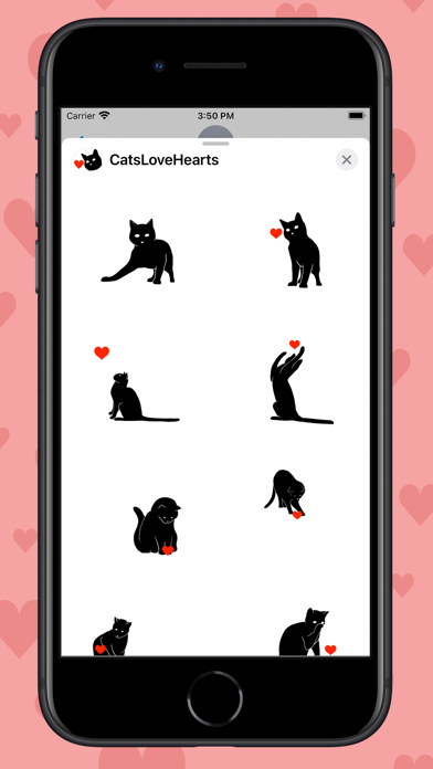 Cat Stickers: Cats Love Hearts Screenshot