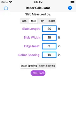 Rebar Grid Calculator iPhone image 1