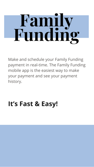 Family Funding Screenshot