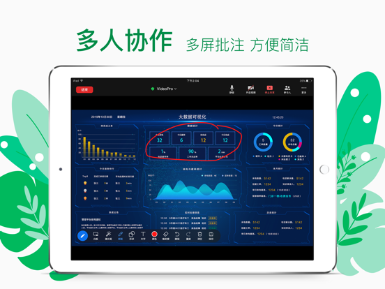 VideoPro Cloud Meeting iPad screenshot 4 - Business app