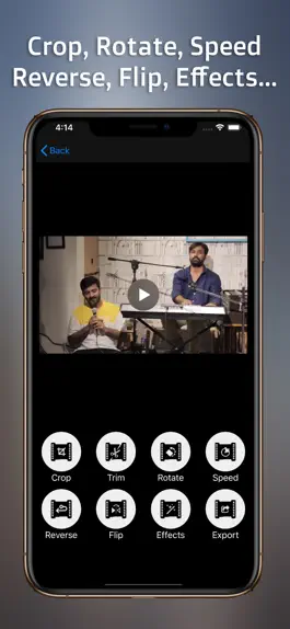 Game screenshot VidEdit - Crop, Reverse, SloMo apk