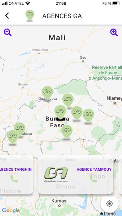 Générale des assurances Screenshot