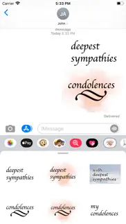 condolences stickers iphone screenshot 1